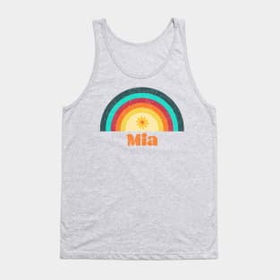 Mia- Rainbow faded retro style Tank Top